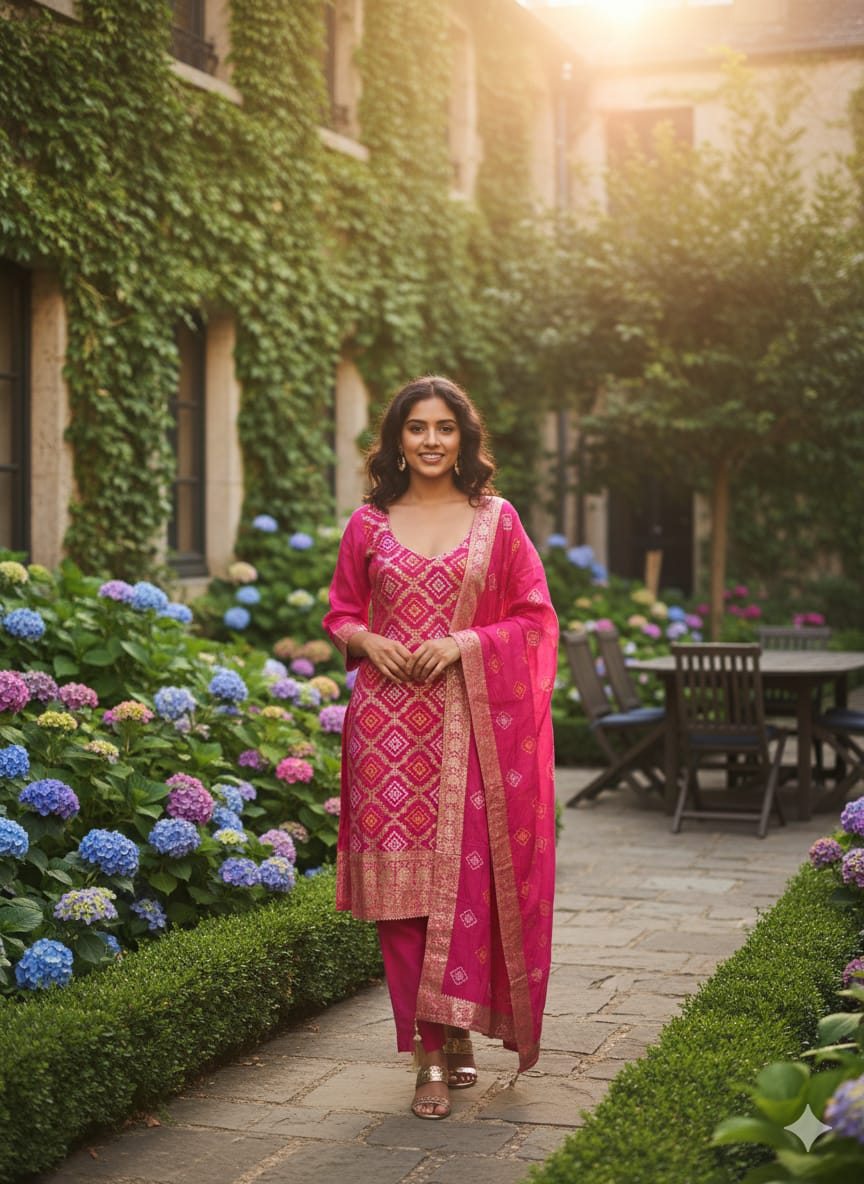 Power loom silk banarsi suits