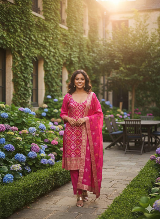 Power loom silk banarsi suits