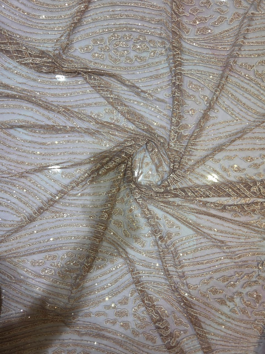 Imported cut dana shimmer running fabric