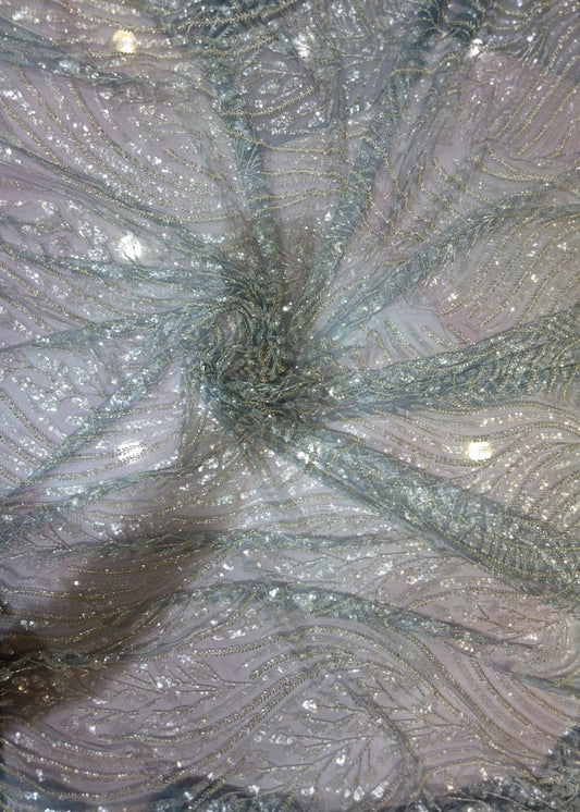 Imported cut dana shimmer running fabric