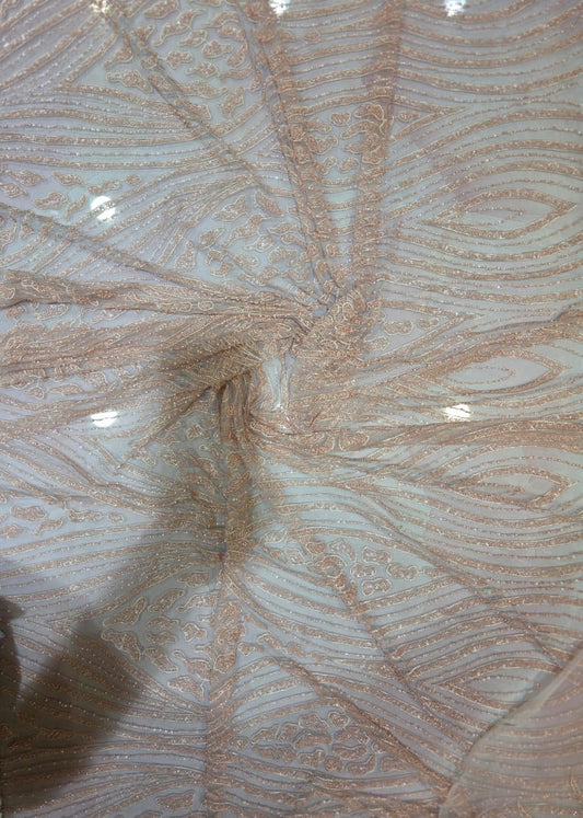 Imported cut dana shimmer running fabric