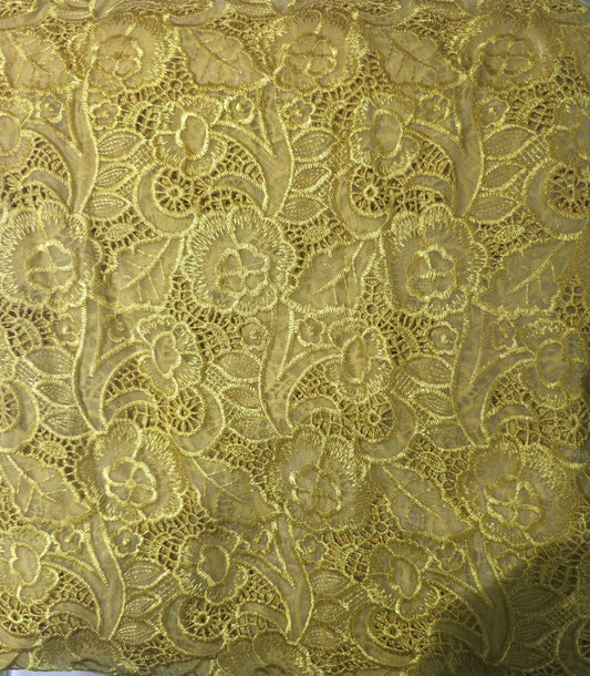 Organza thread work laser cut running fabric 54 inches width